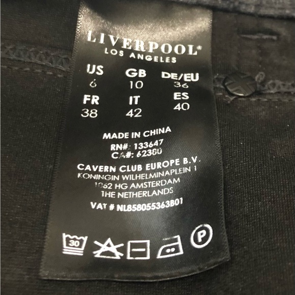 Liverpool Los Angeles Pull-On Charcoal Gray Tweed Dress Pants Size 6; Waist 28 - Picture 5 of 10